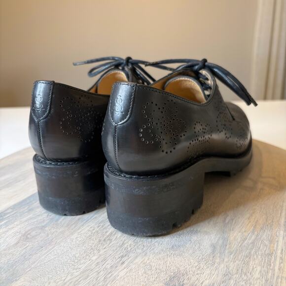 The Office of Angela Scott Miz Stewart Black Leather Oxford Shoes EU 38.5 US 8.5 - Picture 8 of 16